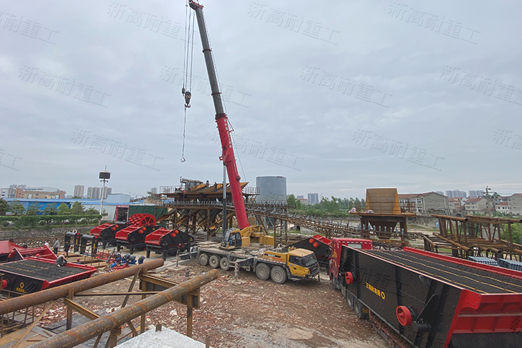 Línea de producción de adoquines de Hubei Wuxue con una producción de 750tph